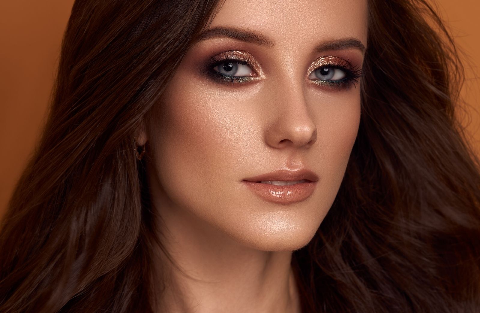 Retoucher working on a portrait close-up